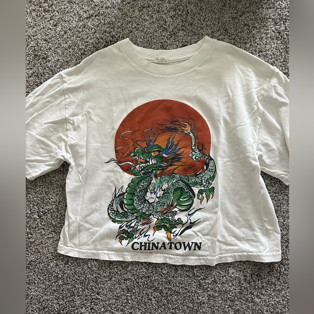 Brandy Melville “Chinatown” Cropped Tee